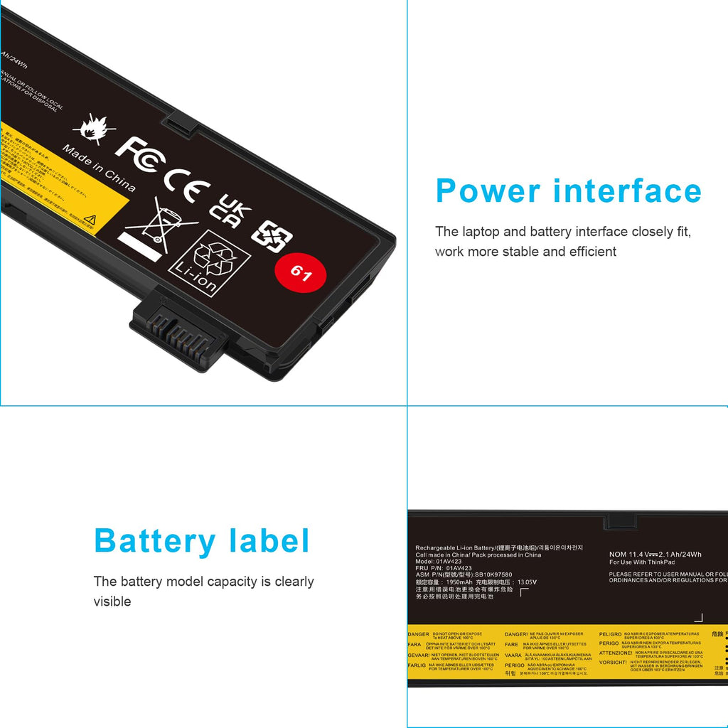 TREE.NB Laptop Battery Replacement - 8.19x2.13x0.35inch 01AV423 view 4