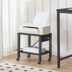 HOOBRO 2-Tier Printer Stand with Charging Station, Under Desk Printer Table, Printer Cart (additional view 2)