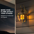 Hompavo 【Upgraded Flame Light Bulbs for Home Decor with Upside Down Effect (HPFLAB-US-FT) (Pack of 2)