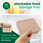 3 Pack Baby Food Freezer Tray with Lids - White, Yellow, Brown view 6