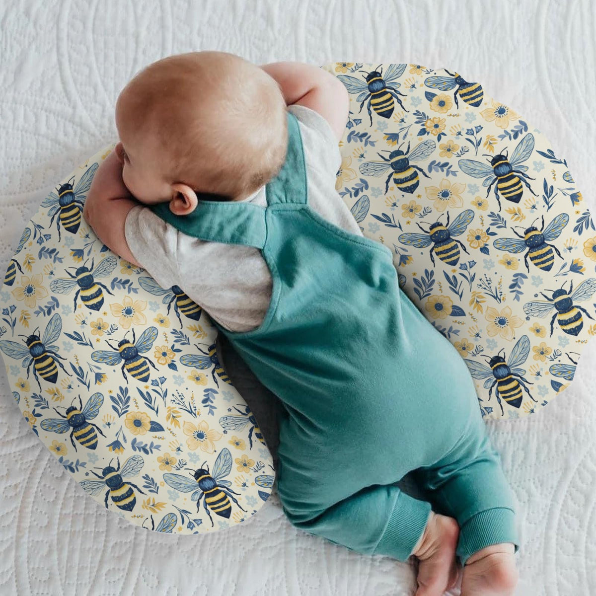 Nursing Pillow Covers for Boy Girl Bees - Bees view 1