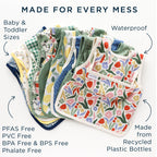 Esembly Bib for Toddler, Waterproof 2 pack - Tiny Tracks + Roar!, Size 2 (additional view 4)