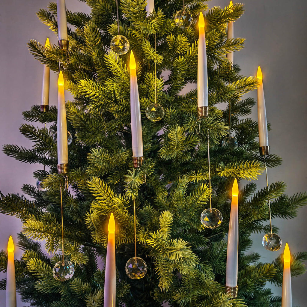 Leejec 10-Pack Christmas Tree Candles, Wand Remote, Crystal Ball Hooks (additional view 1)
