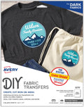 Avery Printable Heat Transfer Paper for Dark Fabrics, 8.5" x 11", Inkjet Printer Compatible