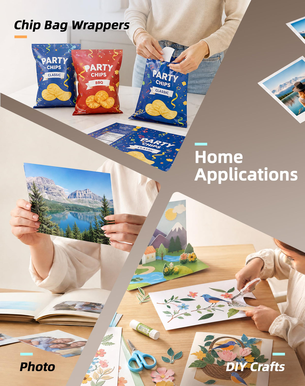 HARTWII 220Sheets Double Sided Photo Paper Glossy Brochure Flyer Paper Inkjet 8.5x11 44lb (additional view 5)