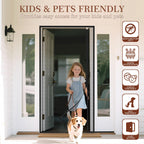 Yotache Magnetic Screen Door Fits 72"x80" Doors, Reversible Side Opening