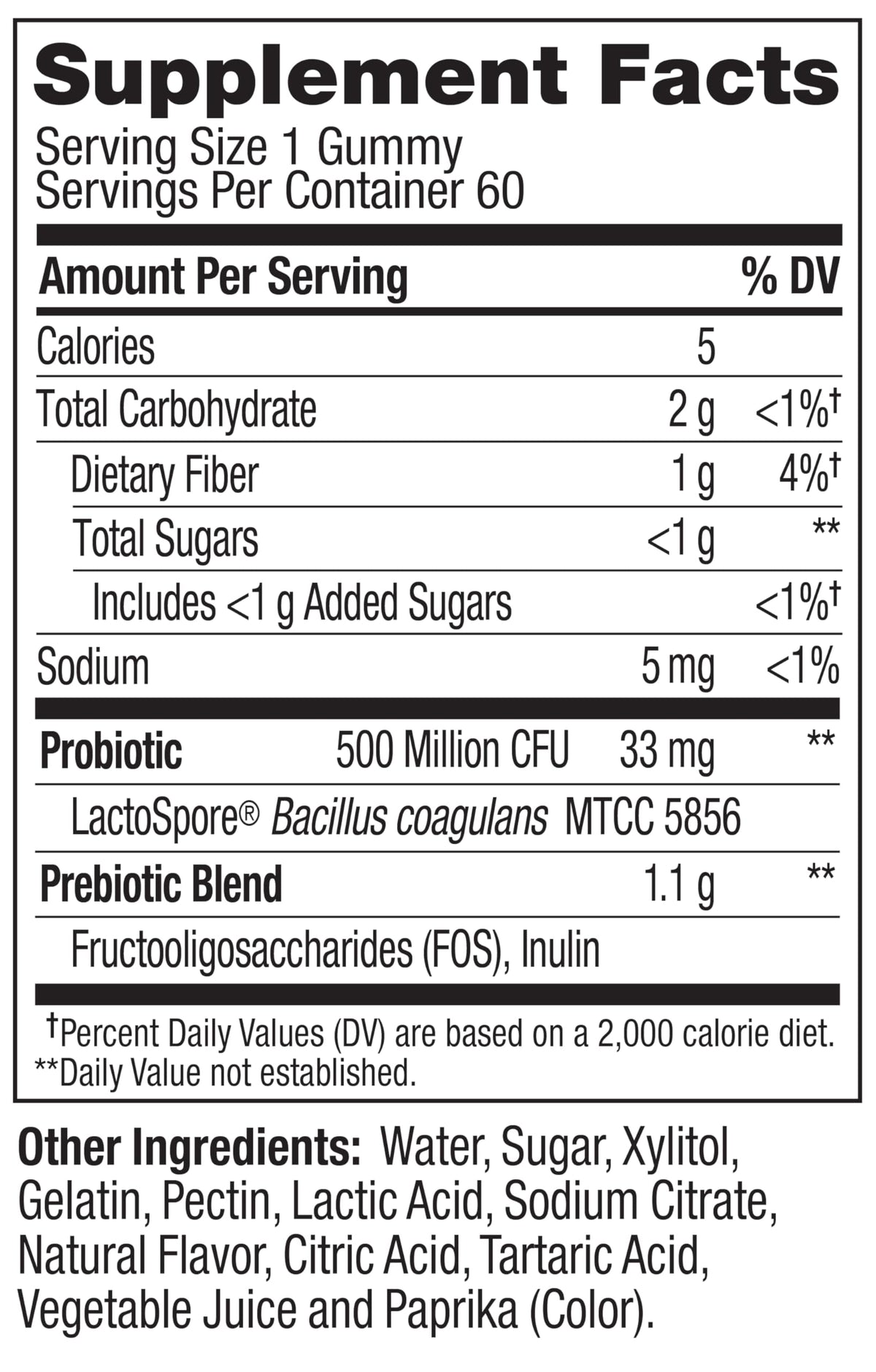 OLLY Probiotic + Prebiotic Gummy - 60 Count (Pack of 1) view 7