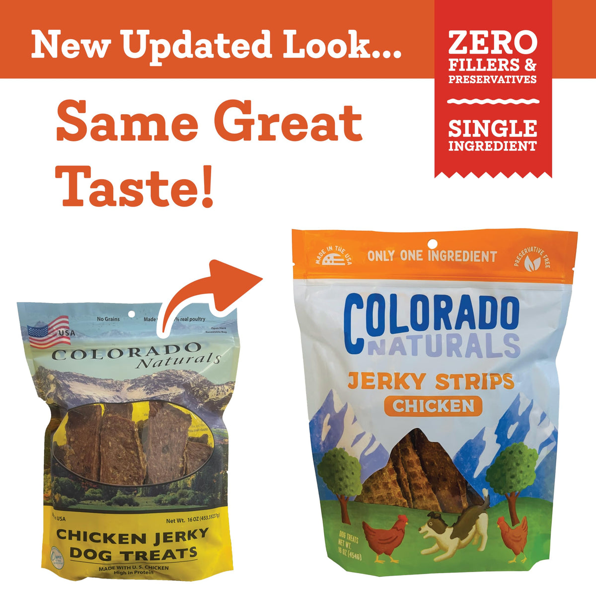 Colorado Naturals Chicken Jerky Strips Dog Treats, 16 oz – All-Natural, Made in USA, No (additional view 2)