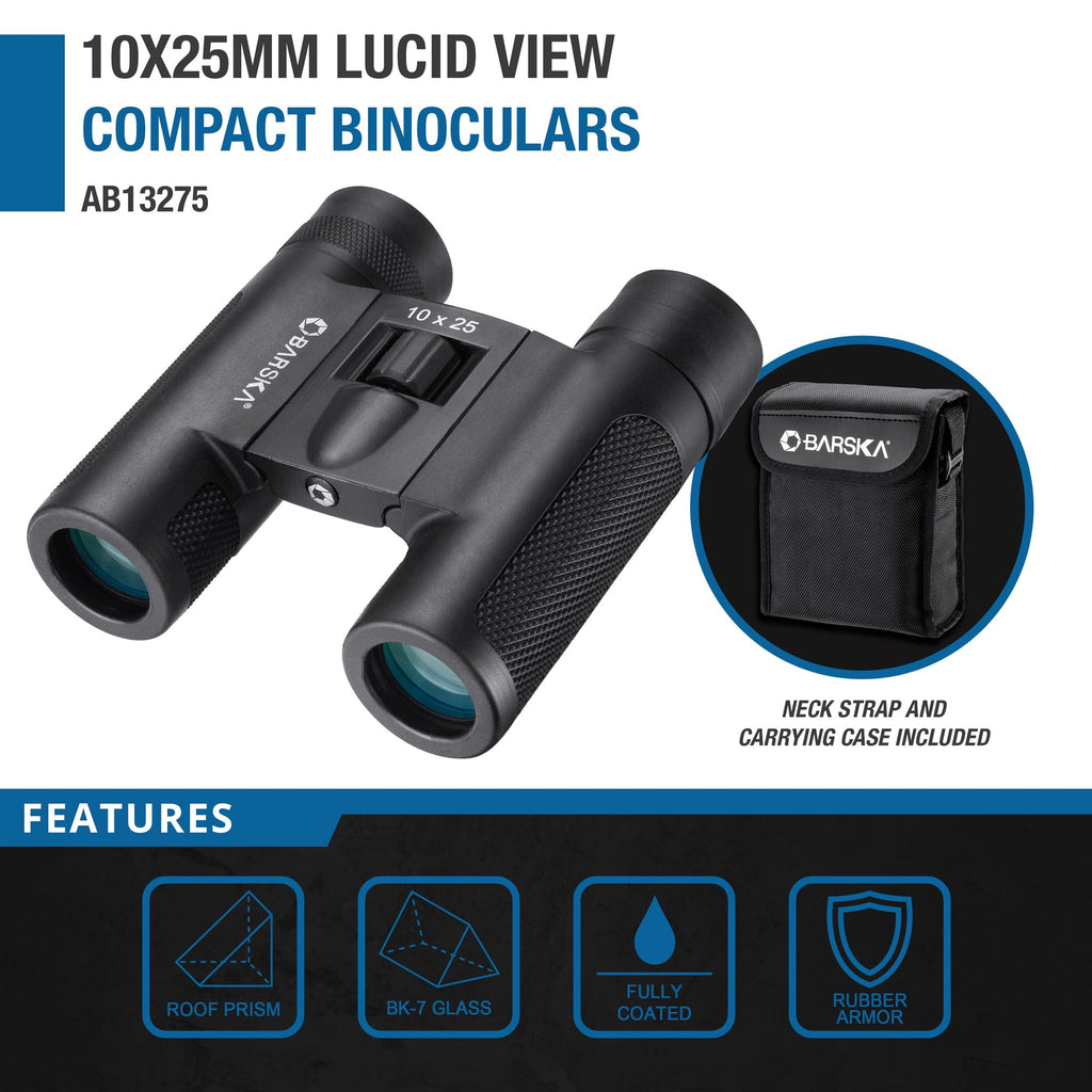 Barska Lucid View Compact Binoculars - 10x25 view 1