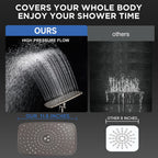 Veken Starlight 11.8" High Pressure Shower Head with Handheld, Easy Install (SHC5V417)