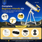 UncleHu 90mm Aperture 600mm Telescope for Adults Astronomy &Kids with Stool (additional view 3)