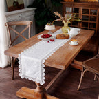 Artbloss White Lace Jacquard Table Runner - view 2