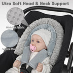 HNHUAMING Infant Car Seat Insert - Grey view 4