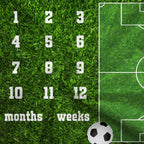 CSFOTO Soccer Theme Baby Monthly Milestone Blanket Football Sports Nursery Decor (additional view 2)