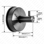 YOHOM Suction Cup Hooks - 4 Brushed Black view 5
