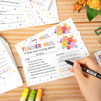 50Pcs Teacher Mail Notes to Parents - Colorful, Smiley Face view 2
