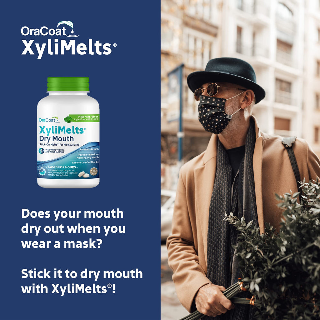 Oracoat XyliMelts for Dry Mouth Night Time or Day - Mild Mint / 100 Count view 8