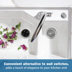 InSinkErator Air Switch SinkTop Decorative Button - Chrome view 2