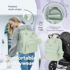 RUVALINO Diaper Bag Backpack-Multifunction Baby Travel Bag with Changing pad, Insulated Bottle Holders & Pacifier Case