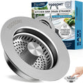 tgosomt Kitchen Sink Drain Strainer and Stopper - Brushed Sus304 / 1 Pack
