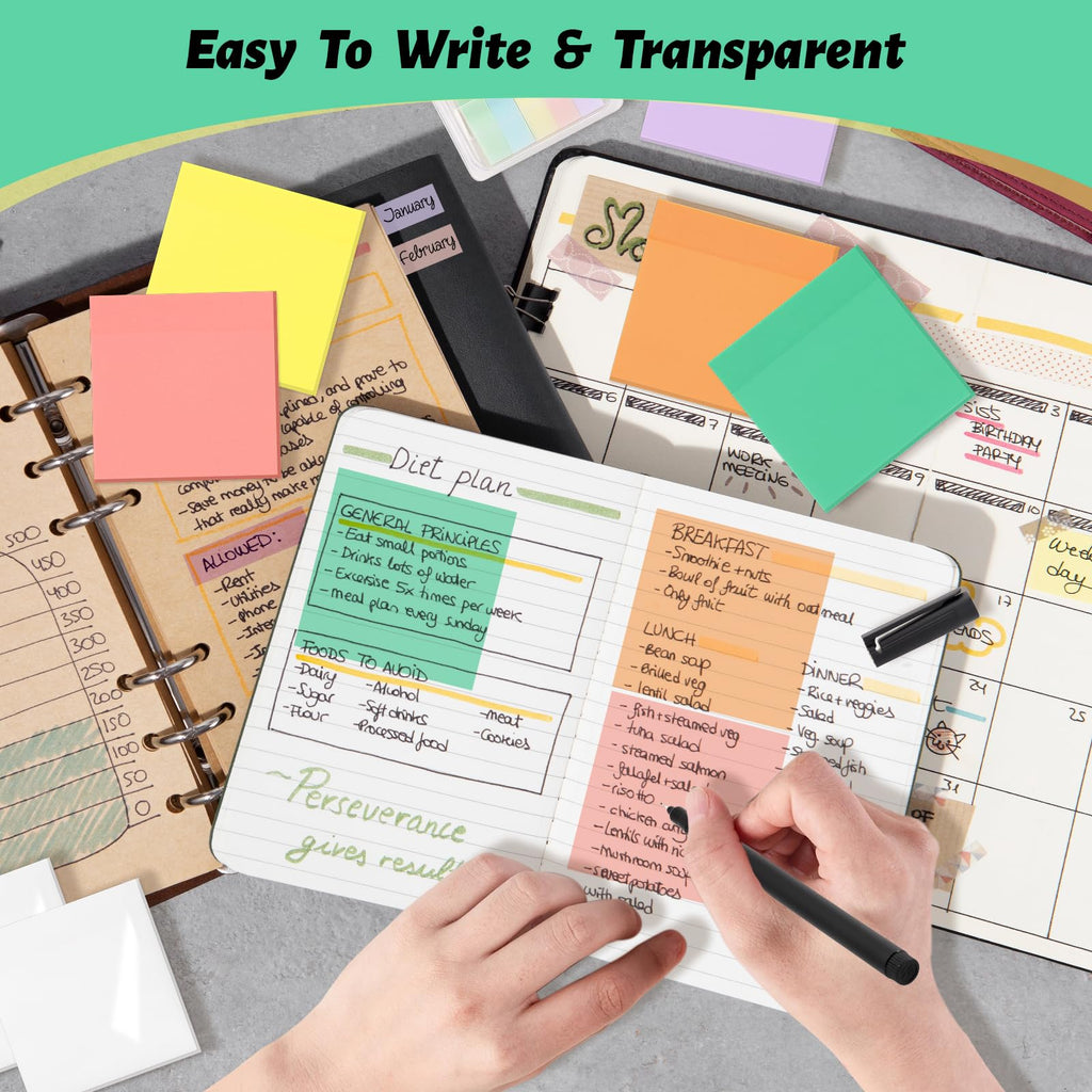800 Sheets Transparent Sticky Notes