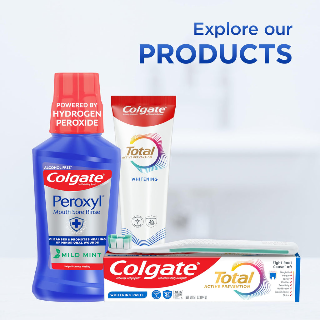 Colgate Peroxyl Antiseptic Mouth Sore Rinse, Alcohol Free, Mint, 16.9 fl oz (additional view 9)