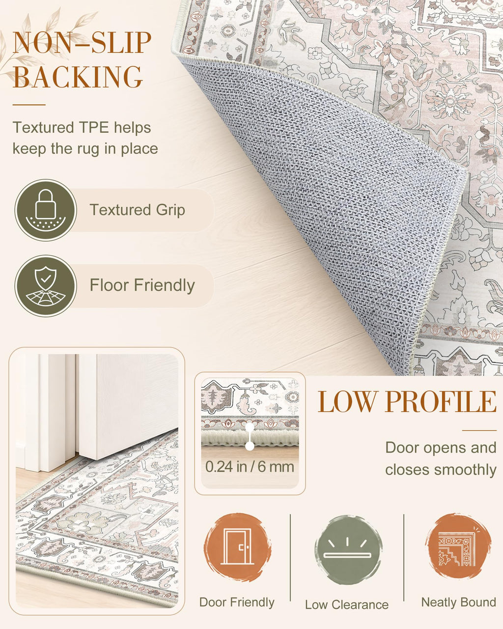 OLANLY Soft Non-Slip Carpet Runner - view 7