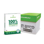 PrintWorks 100% Recycled Printer Paper 8.5" x 11" White - 20 lb Copy & Multipurpose Computer Paper - 2400 (Pack of 80)