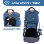WIPHA Toddler Hiking Backpack Carrier - Navy Blue view 2