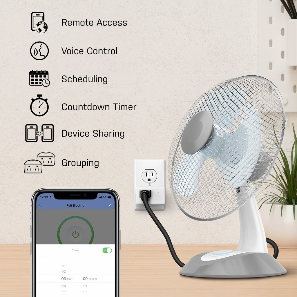 Feit Electric Smart Wi-Fi Plug - Alexa and Google Home Compatible - 1 Count (additional view 1)