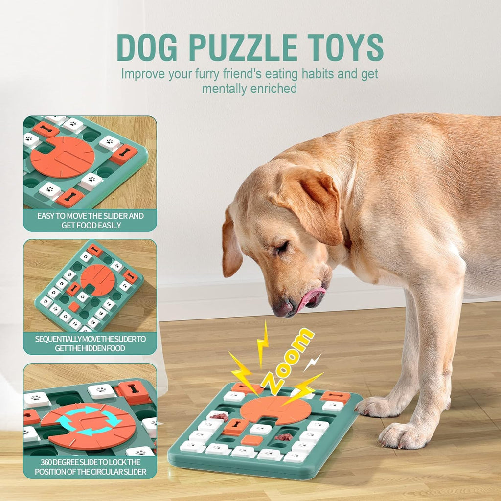 PETSTA Dog Puzzle Toys, Treat Dispensing Dog Enrichment Toys for IQ Training and Brain Stimulation, Interactive