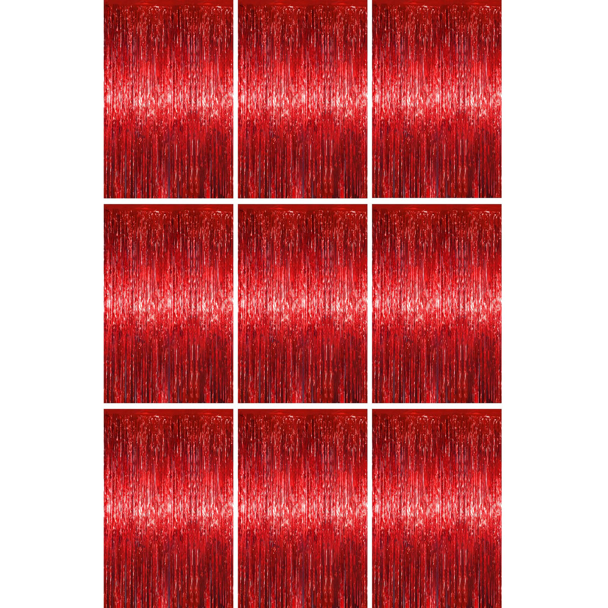 Voircoloria Foil Fringe Backdrop Curtains, 3.3x6.6ft