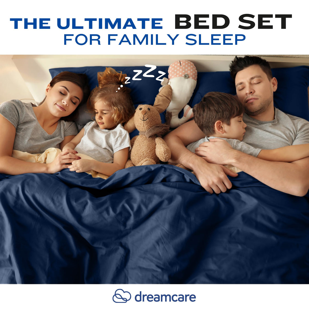 DREAMCARE Sheet Sets - 07 - Navy Blue / King - Extra Deep view 8