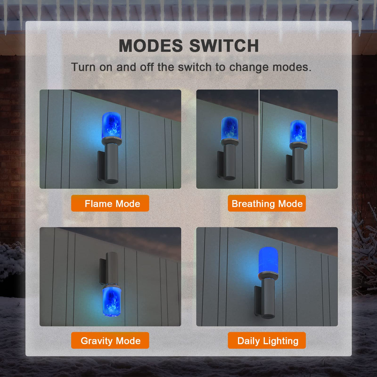 Hompavo 【Upgraded Flame Light Bulbs for Home Decor with Upside Down Effect (HPFLAB-US-FT) (Pack of 2)