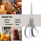 Fiskars 8" SoftGrip Everyday All Purpose Scissors, Office & Crafts, Grey (additional view 4)
