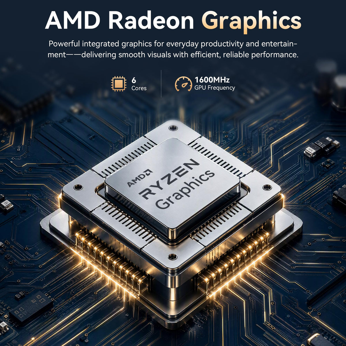 GMKtec M5S Gaming PC Mini Desktop Computer Ryzen 5400U 16GB DDR4 512GB SSD (additional view 2)