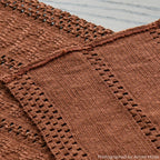 Artoid Woven Farmhouse Hollow Table Runner - Caramel / 12" x 60", Table Runner view 7