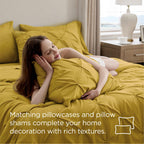 Bedsure Comforter Set & Sheet Set Bedding Set - 32 - Mustard Yellow / Full view 7