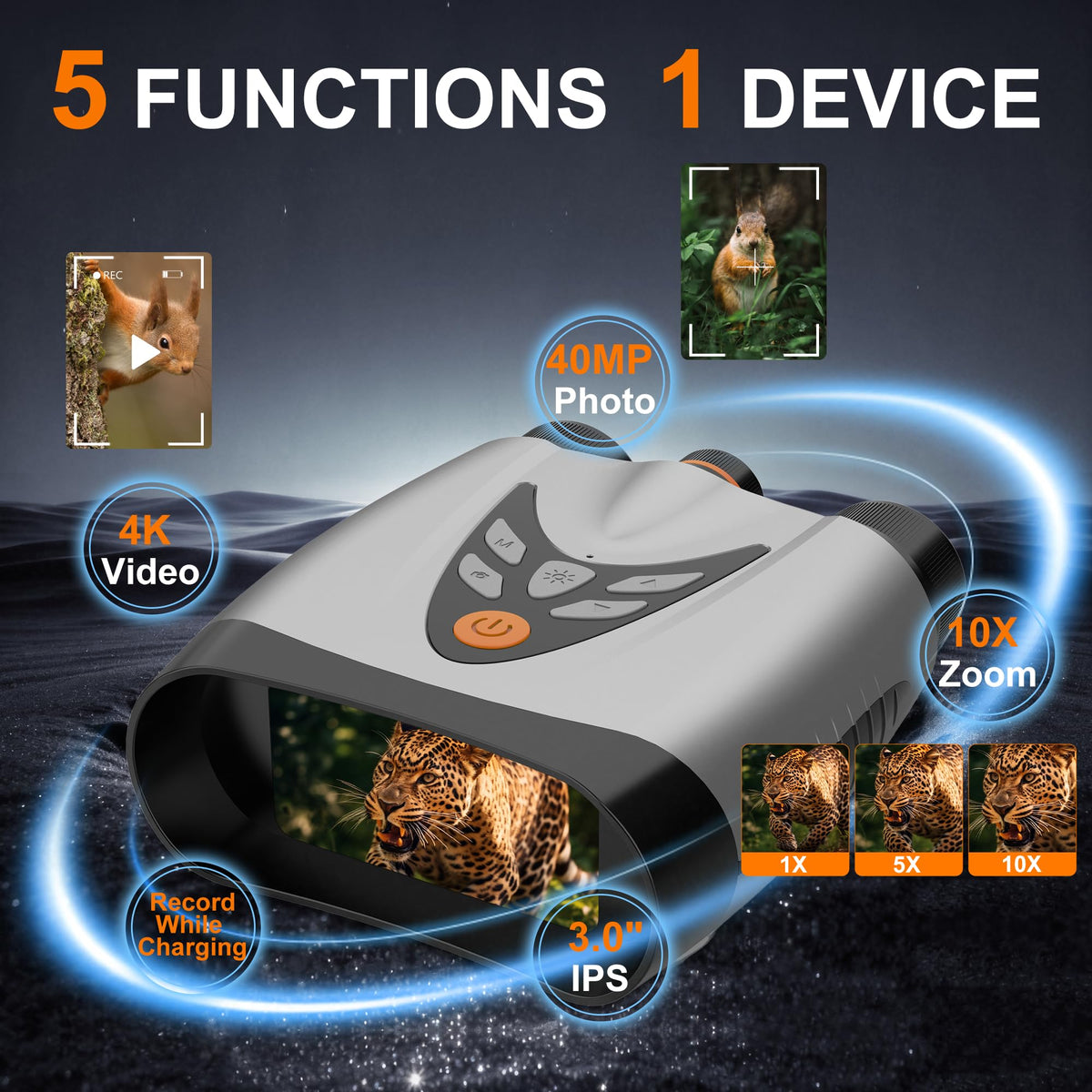 Tizycod Night Vision Goggles Binoculars Gift for Men Dad Husband (additional view 3)