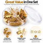 Creechwa Paper Binder and Clips - Gold / 72 / 1 Pack view 2