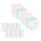 Luvable Friends Unisex Baby Cotton Rich Washcloths - Girl Feathers