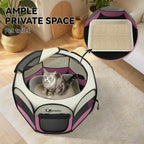 Siedihit Sieidihit Dog Cat Pet Playpen Puppy Crate Cage Indoor Outdoor, – Small Pink (SDUS1P1CWAG30S)