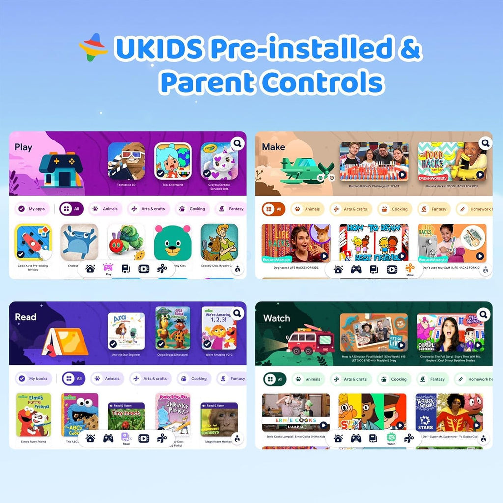 Kids Tablet,Android 16 Tablet for Kids 10 inch with Case,24GB RAM 64GB ROM - Blue view 4