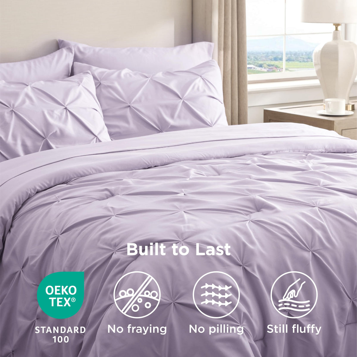 Bedsure Comforter Set & Sheet Set Bedding Set - 13 - Light Purple / Twin view 7