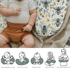 Nursing Pillow Covers for Boy Girl Bees - Bees view 5