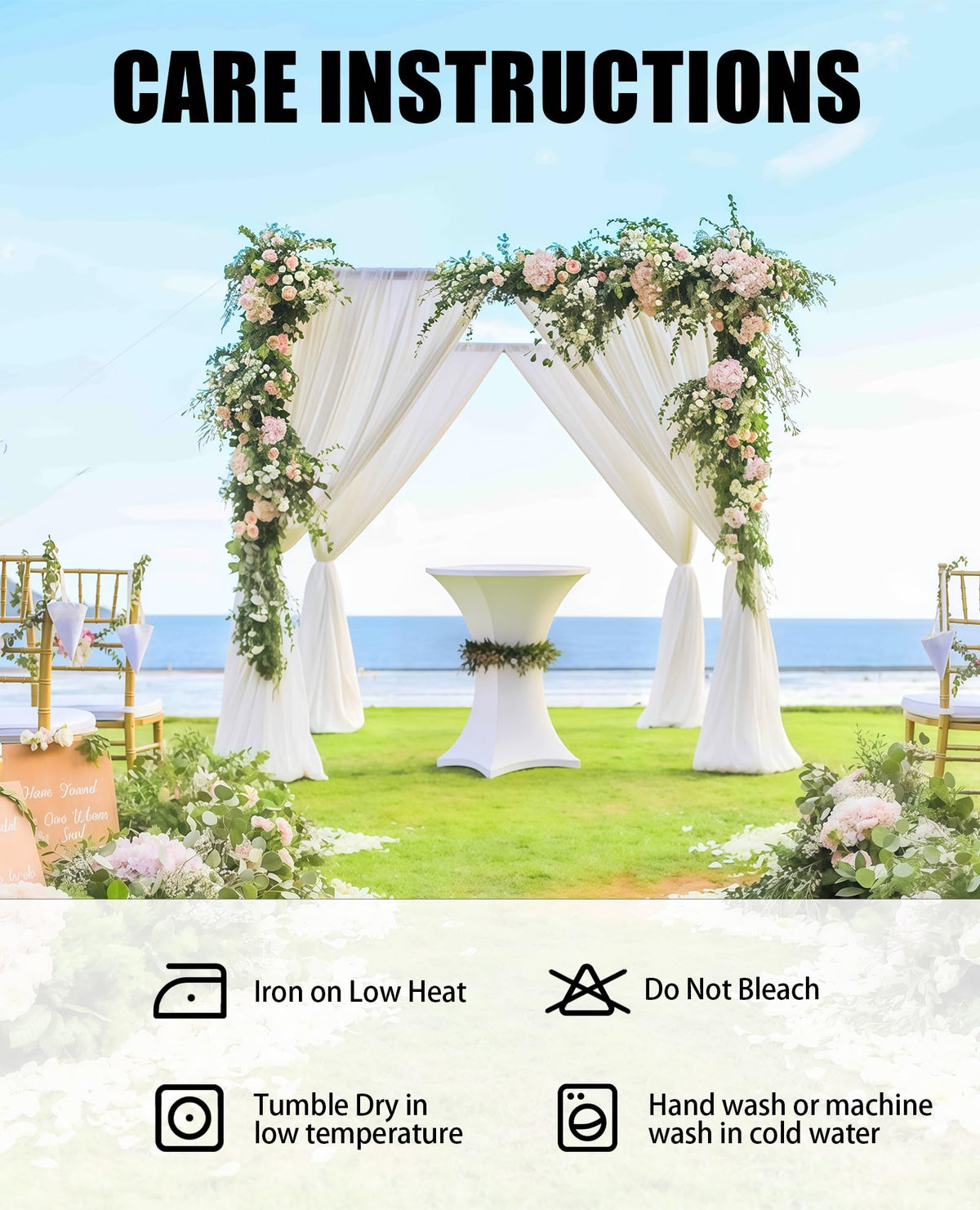 Lemict Cocktail Table Covers - Ivory-32"x43" / 6 view 5