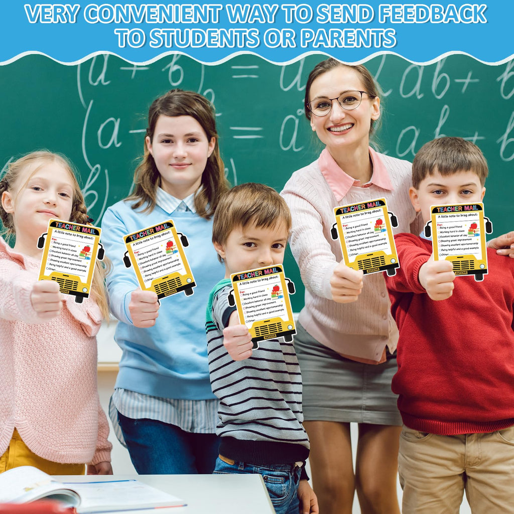 50Pcs Teacher Mail Notes to Parents - Bus view 2