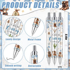 EYNDYN 145 Pieces Baby Shower Favors Ballpoint Pens and Keychains Gifts Bulk Retractable Pens Gender Reveal Cards Souvenirs - 36 / Cowboy view 1