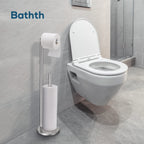 Toilet Paper Holder Stand, Toilet Paper Free Standing - Brushed Nickel view 4
