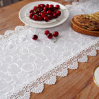 Artbloss White Lace Jacquard Table Runner - view 5